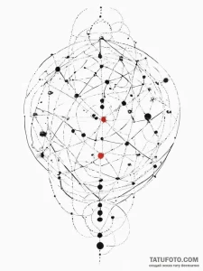 Tattoo sketch a constellation that spans acro... - эскиз тату (№1754257415_0, 03.08.2025 21:43) — Tatufoto.com