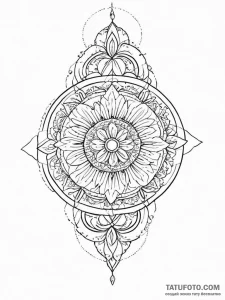 Tattoo design: a neo-traditional lunitsa, wit... - эскиз тату (№1754258622_0, 03.08.2025 22:03) — Tatufoto.com
