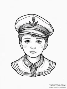 Child's portrait, tattoo drawing outline, cle... - эскиз тату (№1754261418_0, 03.08.2025 22:50) — Tatufoto.com