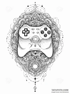 Tattoo design a controller's analog stick for... - эскиз тату (№1754262017_0, 03.08.2025 23:00) — Tatufoto.com