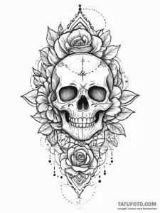 Tattoo design a stylized mana potion with a m... - эскиз тату (№1754263412_0, 03.08.2025 23:23) — Tatufoto.com