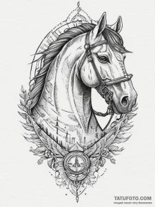 The trojan horse, tattoo sketch design, rough... - эскиз тату (№1754267399_0, 04.08.2025 00:29) — Tatufoto.com