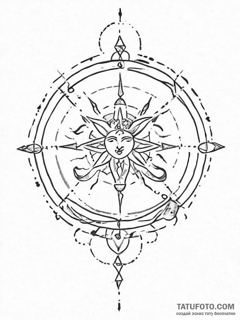 Tattoo sketch a zodiac symbol appearing as a... - эскиз тату (№1754268198_0, 04.08.2025 00:43) — Tatufoto.com