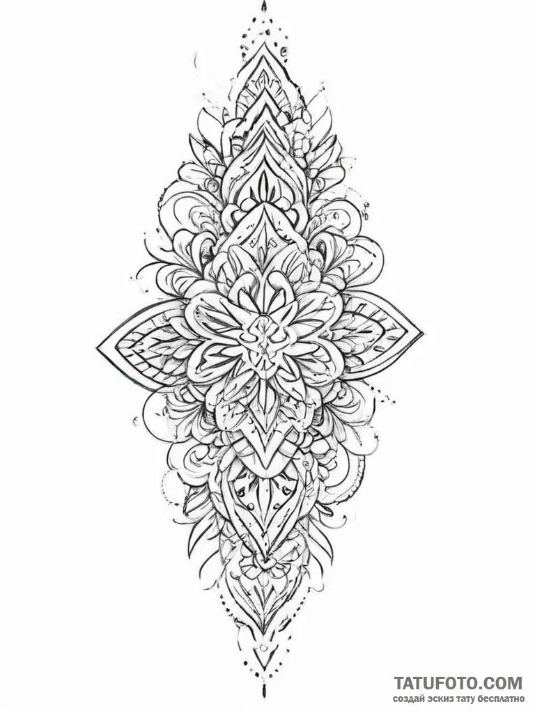 Polynesia (pattern) - эскиз тату (№1754269391_0, 04.08.2025 01:03) — Tatufoto.com