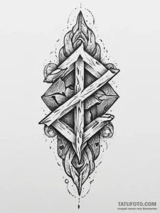 46. tattoo sketch: a single, powerful slavic... - эскиз тату (№1754270186_0, 04.08.2025 01:16) — Tatufoto.com