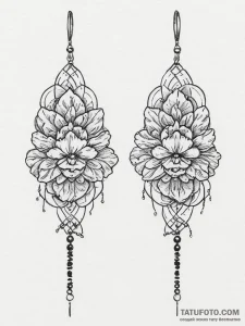 Tanjiro's hanafuda earrings from demon slayer... - эскиз тату (№1754271989_0, 04.08.2025 01:46) — Tatufoto.com