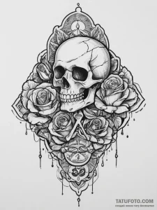 Tattoo sketch a classic arcade coin slot with... - эскиз тату (№1754274794_0, 04.08.2025 02:33) — Tatufoto.com