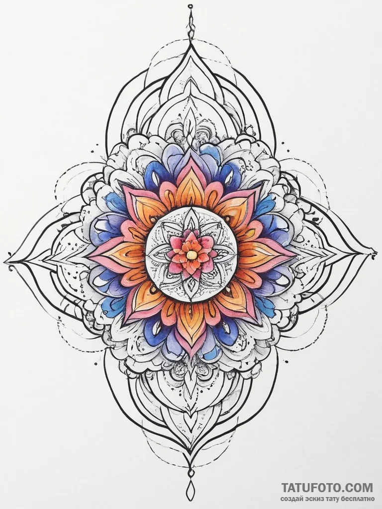 Tattoo sketch a single, powerful flame burnin... - эскиз тату (№1754275991_0, 04.08.2025 02:53) — Tatufoto.com