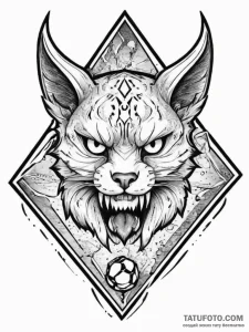 Tattoo sketch a stylized gaming team logo (ge... - эскиз тату (№1754276389_0, 04.08.2025 02:59) — Tatufoto.com