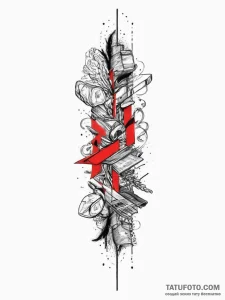 Tattoo sketch a minimalist health bar linewor... - эскиз тату (№1754276993_0, 04.08.2025 03:09) — Tatufoto.com
