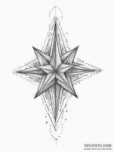 Tattoo sketch a strong, clear star acting as... - эскиз тату (№1754277199_0, 04.08.2025 03:13) — Tatufoto.com