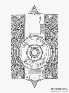 Tattoo sketch a floppy disk transforming into... - эскиз тату (№1754277602_0, 04.08.2025 03:20) — Tatufoto.com