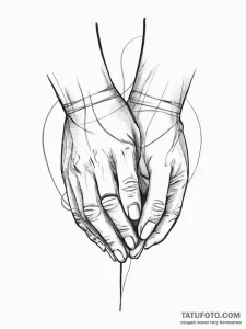 Tattoo design a single line forming two abstr... - эскиз тату (№1754278801_0, 04.08.2025 03:40) — Tatufoto.com