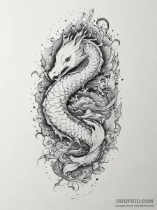 Tattoo sketch a graceful swan, symbolizing pu... - эскиз тату (№1754280201_0, 04.08.2025 04:03) — Tatufoto.com