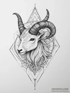 Tattoo design a capricorn goat-fish whose tai... - эскиз тату (№1754287584_0, 04.08.2025 06:06) — Tatufoto.com