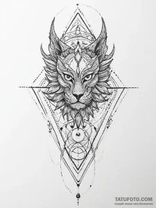 Tattoo design a minimalist representation of... - эскиз тату (№1754289581_0, 04.08.2025 06:39) — Tatufoto.com