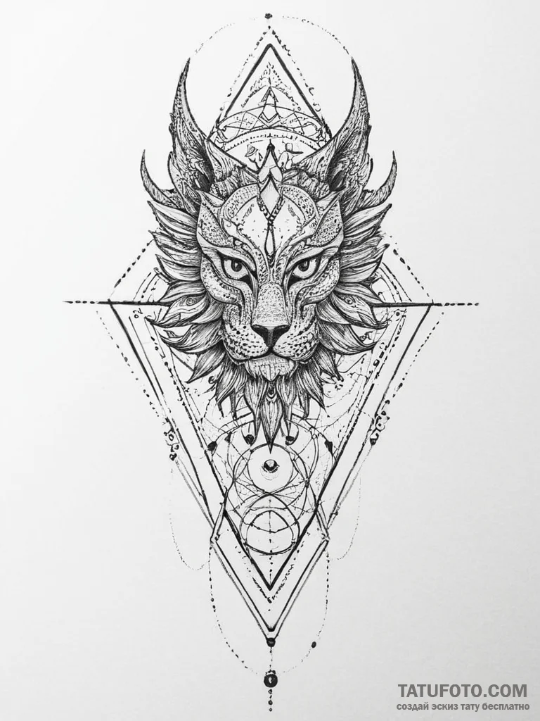 Tattoo design a minimalist representation of... - эскиз тату (№1754289581_0, 04.08.2025 06:39) — Tatufoto.com