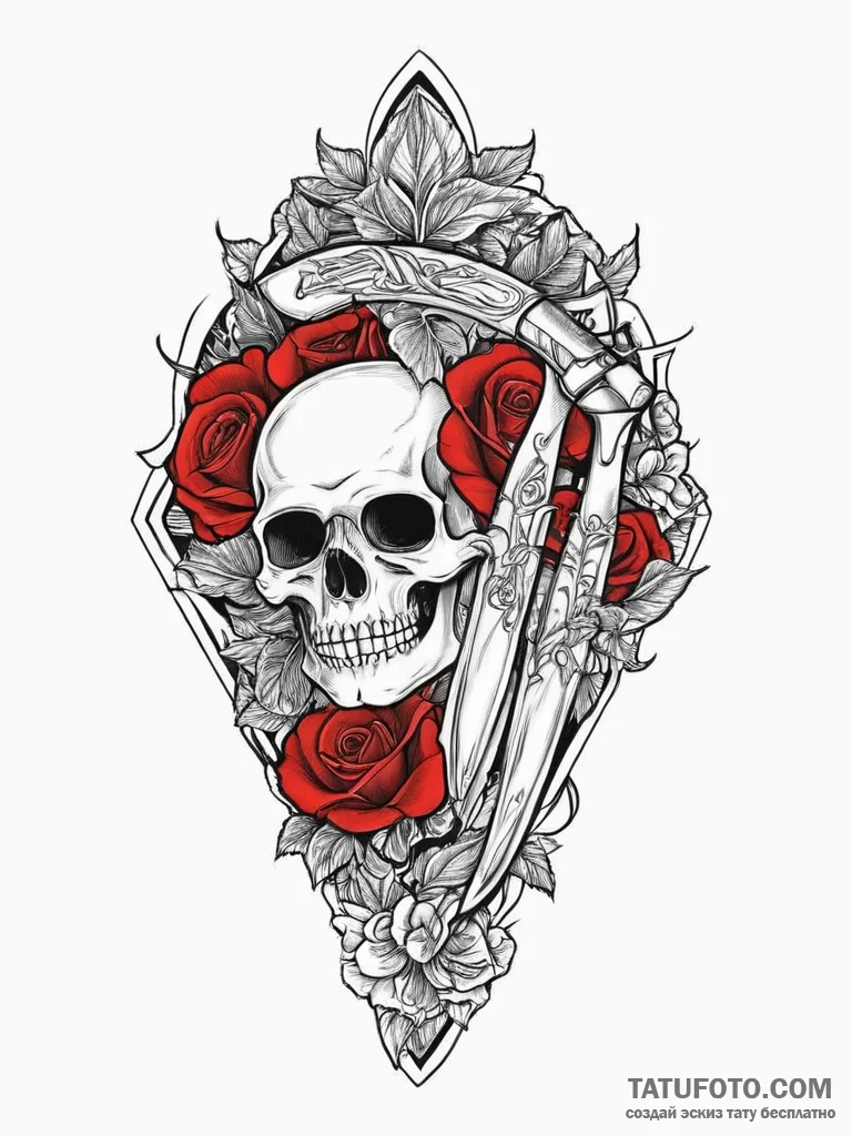 Straight razor, tattoo flash sheet design, bl... - эскиз тату (№1754289980_0, 04.08.2025 06:46) — Tatufoto.com