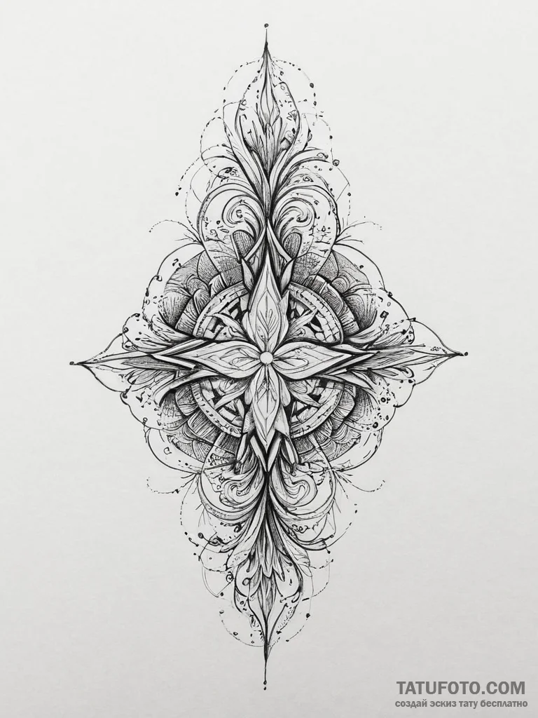 Tattoo sketch an abstract interpretation of "... - эскиз тату (№1754290179_0, 04.08.2025 06:49) — Tatufoto.com