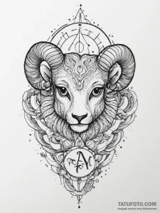 Tattoo sketch "i am" text for aries, with a f... - эскиз тату (№1754290785_0, 04.08.2025 06:59) — Tatufoto.com