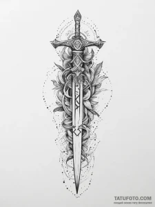 Tattoo design a set of runes glowing on a war... - эскиз тату (№1754290985_0, 04.08.2025 07:03) — Tatufoto.com