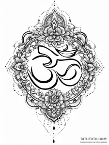 Om (symbol), tattoo flash sheet design, soft... - эскиз тату (№1754294365_0, 04.08.2025 07:59) — Tatufoto.com