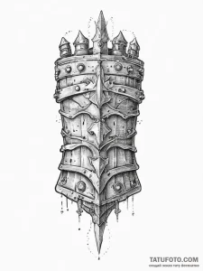 A medieval knight's gauntlet, concept art for... - эскиз тату (№1754294562_0, 04.08.2025 08:02) — Tatufoto.com