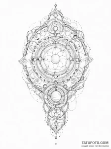A minimalist solar system, ink illustration f... - эскиз тату (№1754295561_0, 04.08.2025 08:19) — Tatufoto.com