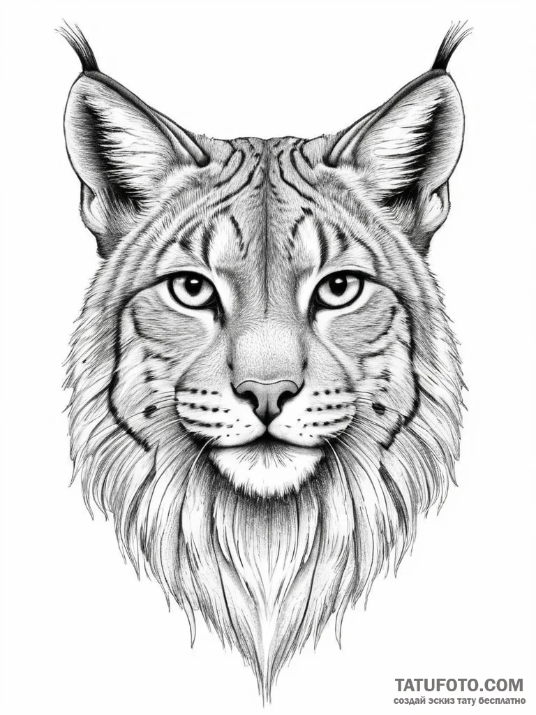 Lynx - эскиз тату (№1754295960_0, 04.08.2025 08:26) — Tatufoto.com