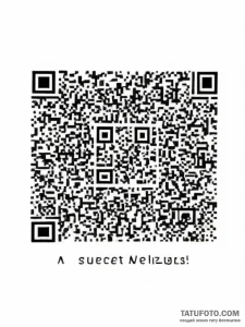 A qr code that links to a secret message - эскиз тату (№1754296560_0, 04.08.2025 08:36) — Tatufoto.com