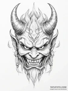 Oni mask - эскиз тату (№1754297753_0, 04.08.2025 08:55) — Tatufoto.com