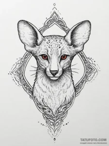 Tattoo design a simple line drawing of a chil... - эскиз тату (№1754302568_0, 04.08.2025 10:16) — Tatufoto.com