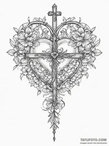 Tattoo sketch a subtle negative space heart i... - эскиз тату (№1754303761_0, 04.08.2025 10:36) — Tatufoto.com
