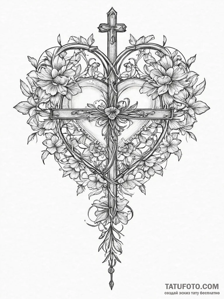 Tattoo sketch a subtle negative space heart i... - эскиз тату (№1754303761_0, 04.08.2025 10:36) — Tatufoto.com