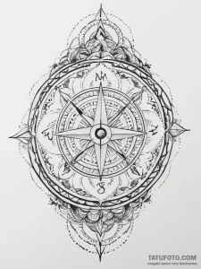 Tattoo sketch a set of adventurer's tools a b... - эскиз тату (№1754305560_0, 04.08.2025 11:06) — Tatufoto.com