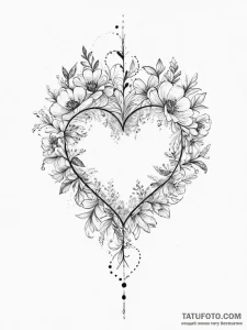 Tattoo sketch a subtle negative space heart i... - эскиз тату (№1754306167_0, 04.08.2025 11:16) — Tatufoto.com