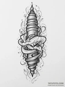 Tattoo sketch a single hand outline with a pe... - эскиз тату (№1754306771_0, 04.08.2025 11:26) — Tatufoto.com