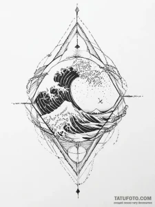 Tattoo sketch a subtle "wave" of emotion movi... - эскиз тату (№1754307173_0, 04.08.2025 11:32) — Tatufoto.com