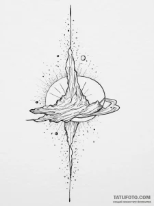 Tattoo sketch a comet's path, starting on one... - эскиз тату (№1754308180_0, 04.08.2025 11:49) — Tatufoto.com