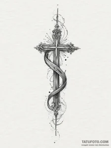 Tattoo design a subtle line following the cur... - эскиз тату (№1754308587_0, 04.08.2025 11:56) — Tatufoto.com