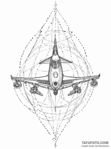 The cockpit of a modern airliner during a fli... - эскиз тату (№1754311213_0, 04.08.2025 12:40) — Tatufoto.com