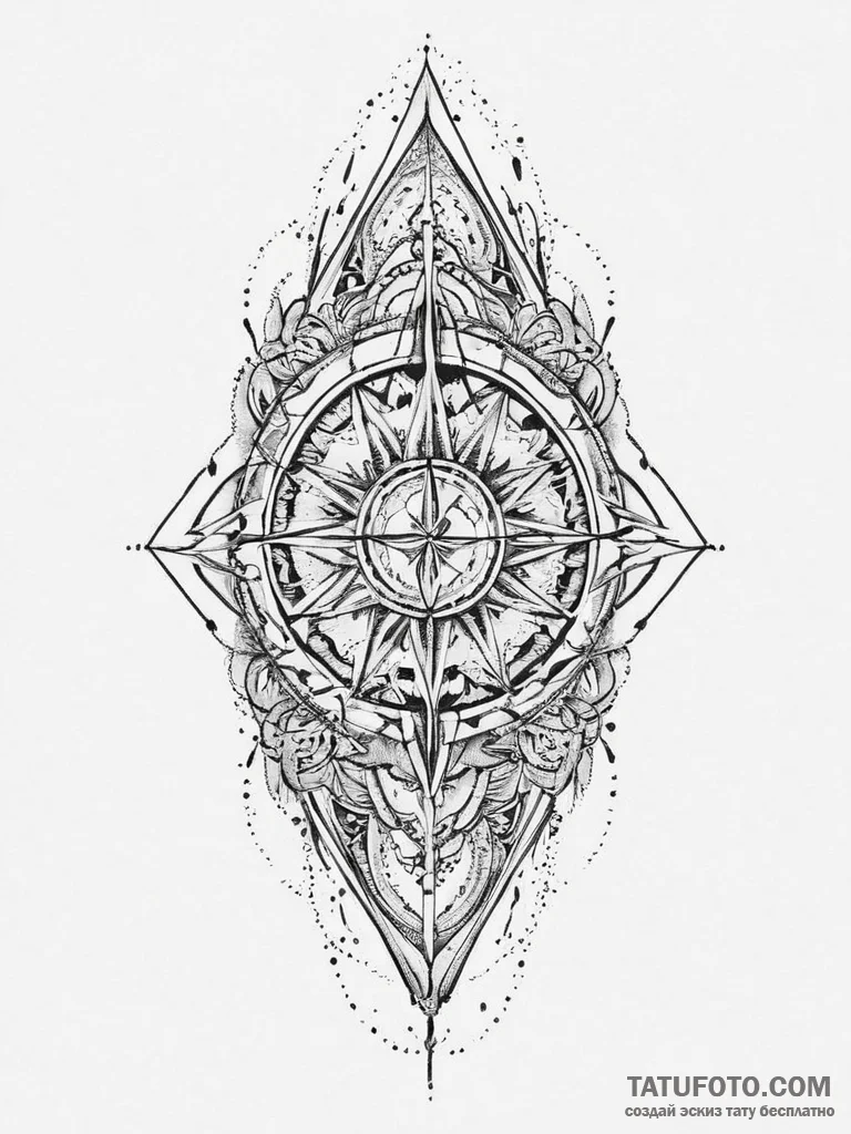 Tattoo design an abstract interpretation of a... - эскиз тату (№1754315081_0, 04.08.2025 13:44) — Tatufoto.com