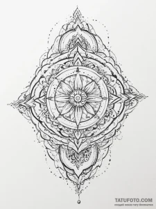 Tattoo design: a mystical scene of veles guid... - эскиз тату (№1754315899_0, 04.08.2025 13:58) — Tatufoto.com