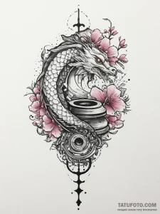 Tattoo design a small, classic phonograph wit... - эскиз тату (№1754316310_0, 04.08.2025 14:05) — Tatufoto.com