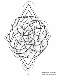 Tattoo design a series of interlocking geomet... - эскиз тату (№1754319182_0, 04.08.2025 14:53) — Tatufoto.com