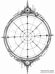 Tattoo design a futuristic sniper rifle scope... - эскиз тату (№1754321424_0, 04.08.2025 15:30) — Tatufoto.com