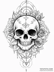 Tattoo sketch a zodiac glyph with googly eyes... - эскиз тату (№1754321838_0, 04.08.2025 15:37) — Tatufoto.com