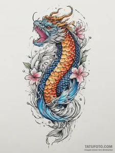Cobra, artistic tattoo sketch, vibrant colors... - эскиз тату (№1754322045_0, 04.08.2025 15:40) — Tatufoto.com