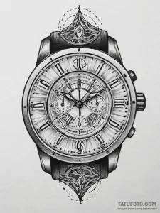 Tattoo design a detailed, tactical watch, sym... - эскиз тату (№1754324685_0, 04.08.2025 16:24) — Tatufoto.com