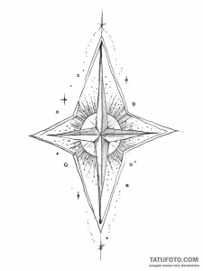Tattoo design a starlit night sky, with a sin... - эскиз тату (№1754326336_0, 04.08.2025 16:52) — Tatufoto.com